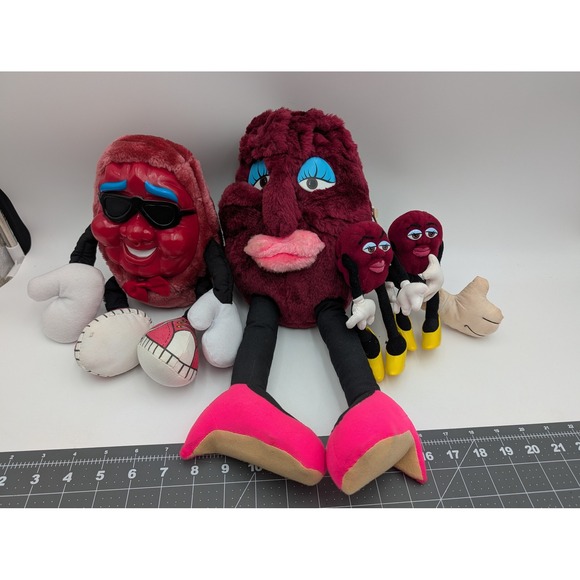 Other - Applause California CA Raisins Plush Lot of 4 Stuffed Animal Toy